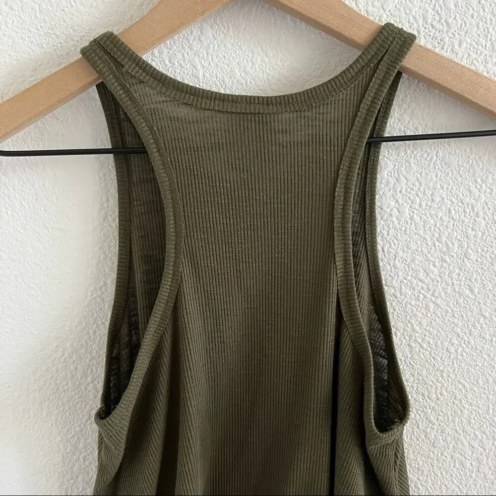 Free People We the Free High Neck Muscle Ribbed Tank XS